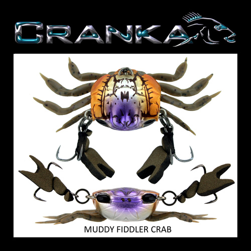 Crab - Treble Hook Model - 65mm - MUDDY FIDDLER CRAB